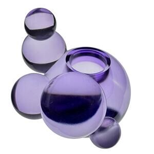 Stences Bubble Candle Candlestick Holder Crystal Glass H9 Art Nordic 4 Inches